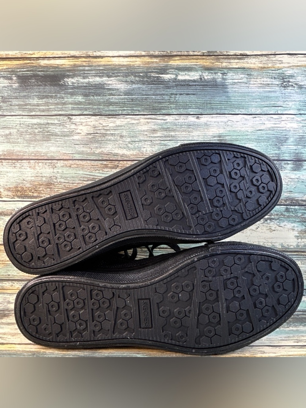 Skechers Street LA High Top Sneakers Womens 8 Black Textured Leather Tennis Shoe - Picture 9 of 14